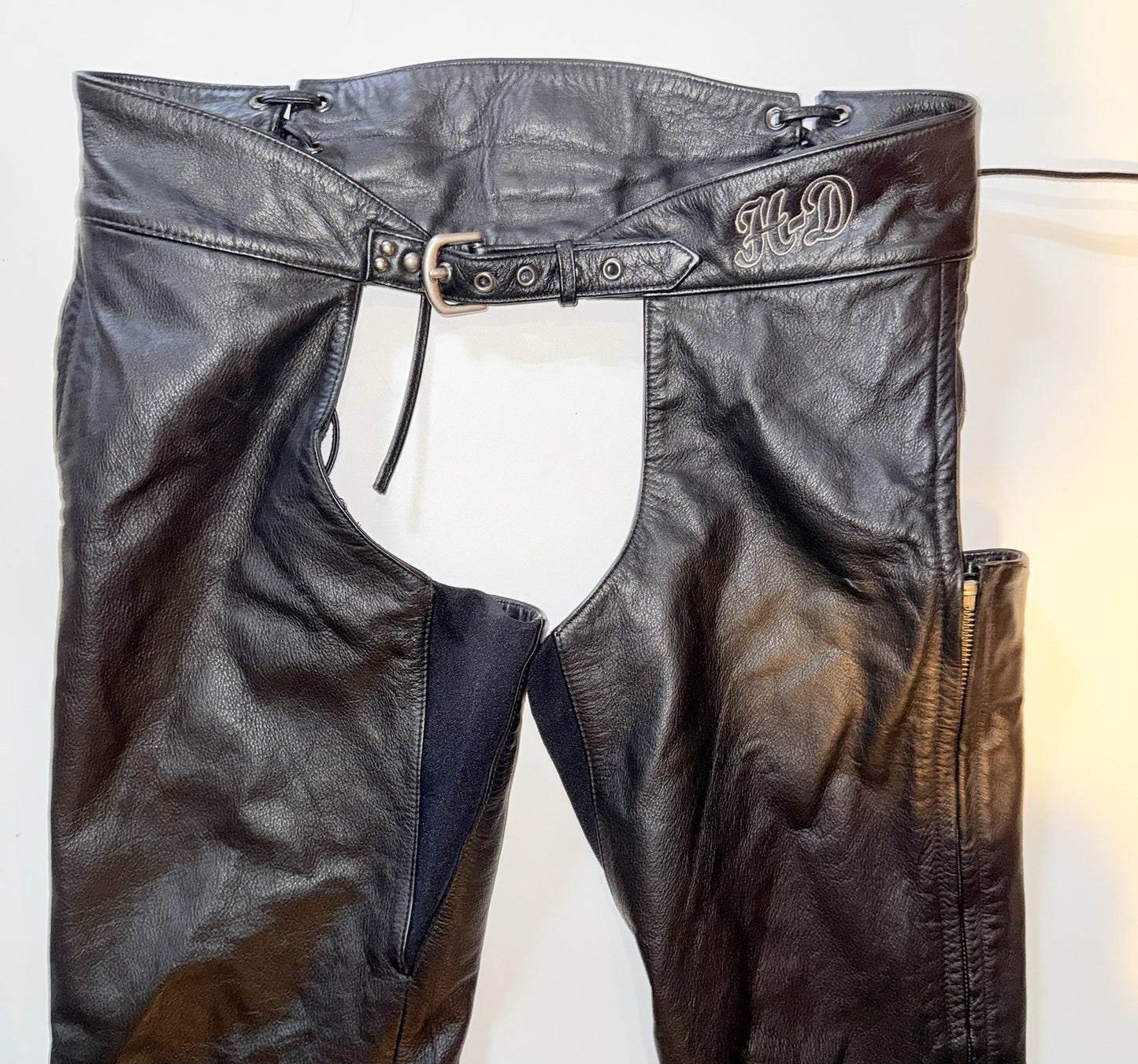 Harley-Davidson Women’s Black Leather Motorcycle Chaps ~ Sz XS