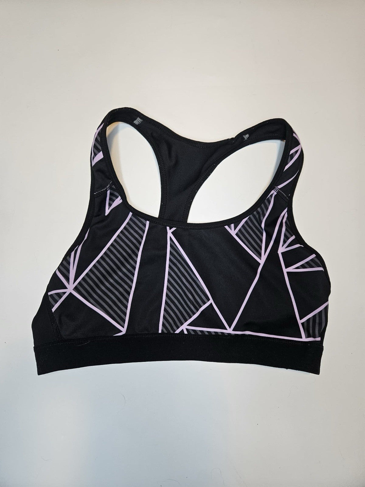 Champion C9 Black & Purple Geometric Racerback Sports Bra Size M