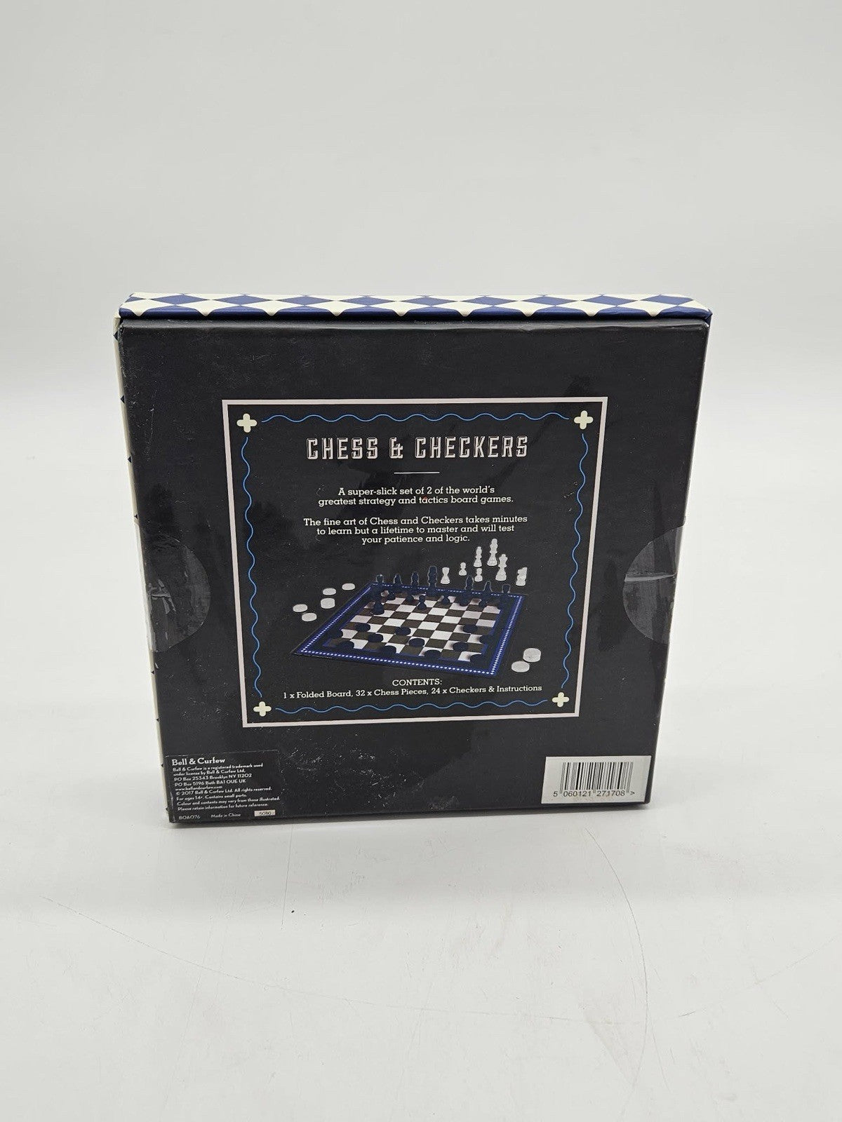 Bell And Curfew Chess & Checkers Set, "Play Hard or Go Home" Brand New