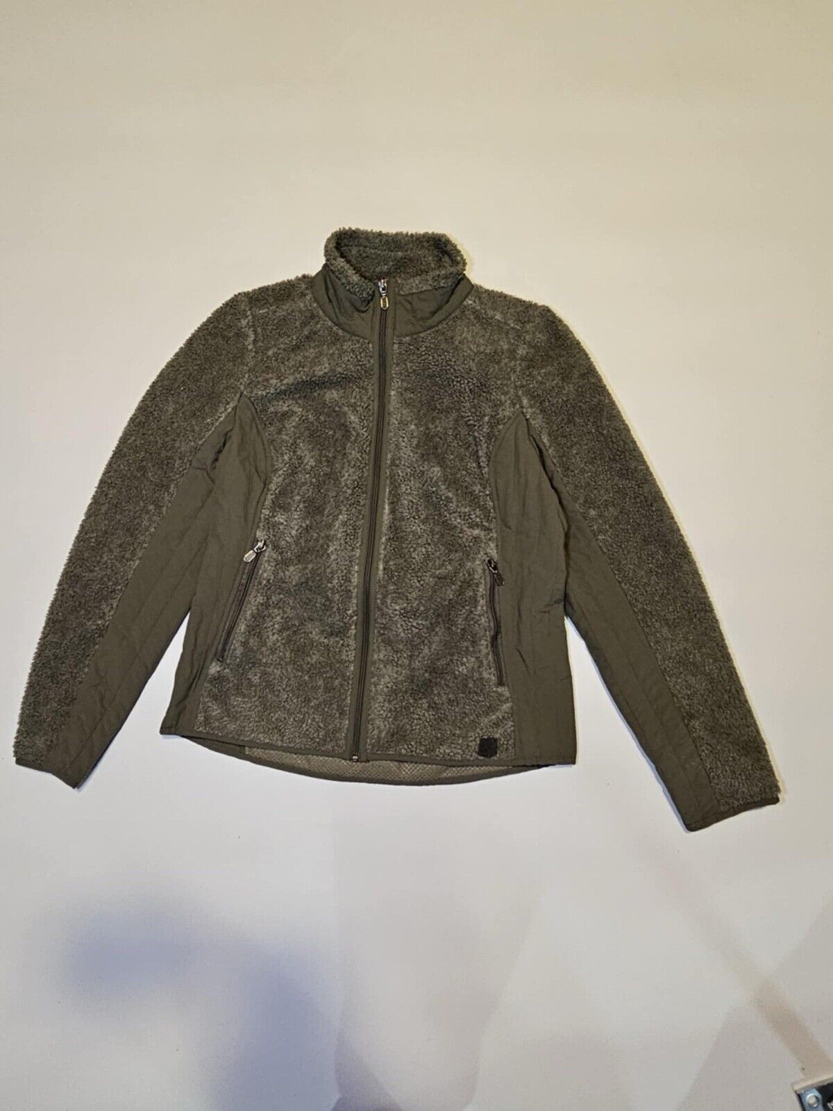 Ruff Hewn full zip lined fleece sage jacket / women's M