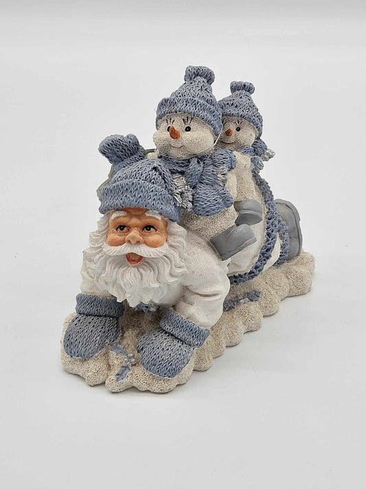 Vintage 1999 Encore Snow Buddies "Ride 'Em Santa" Figurine #94193 Sleigh