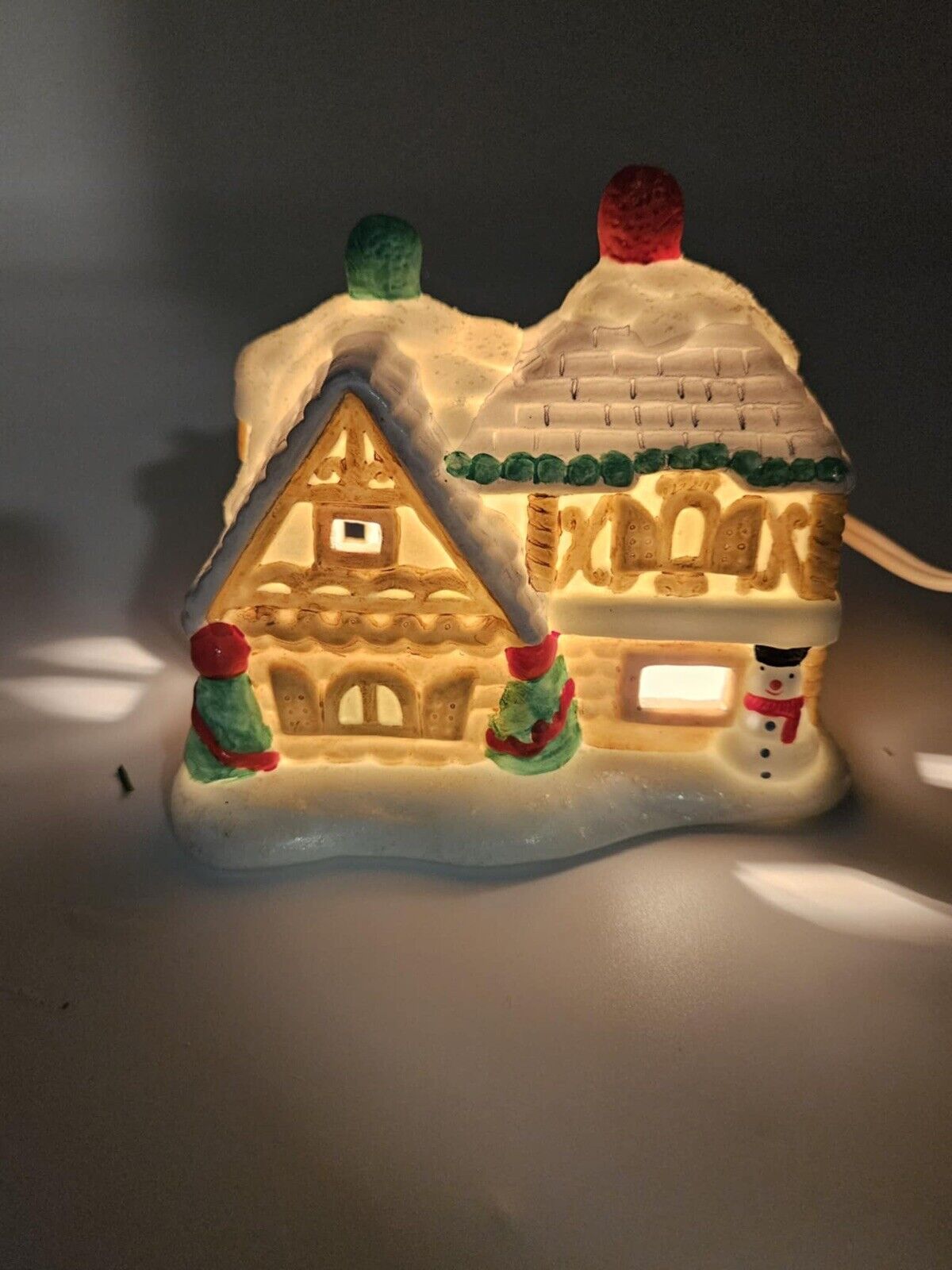 Vintage 1994 AVON Santa Town Ceramic Santa's House Village Works
