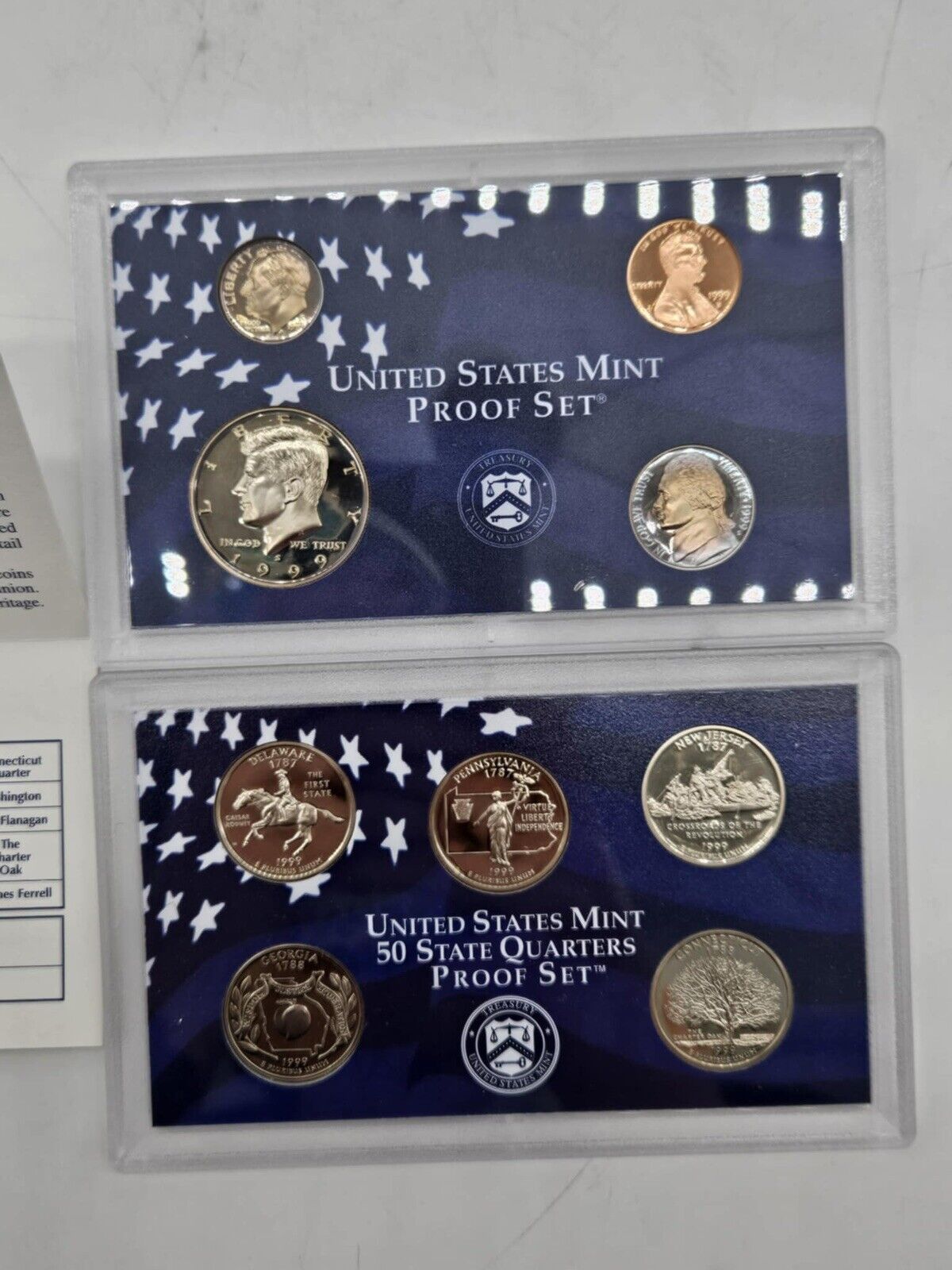 Lot of 3 Uncirculated 1999 Coins Clad Proof Set U.S. Mint  (JB01)