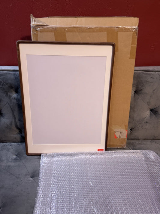 New 17” X 24” Solid Wood Frame w/ Hard Plastic Backing *NICE*