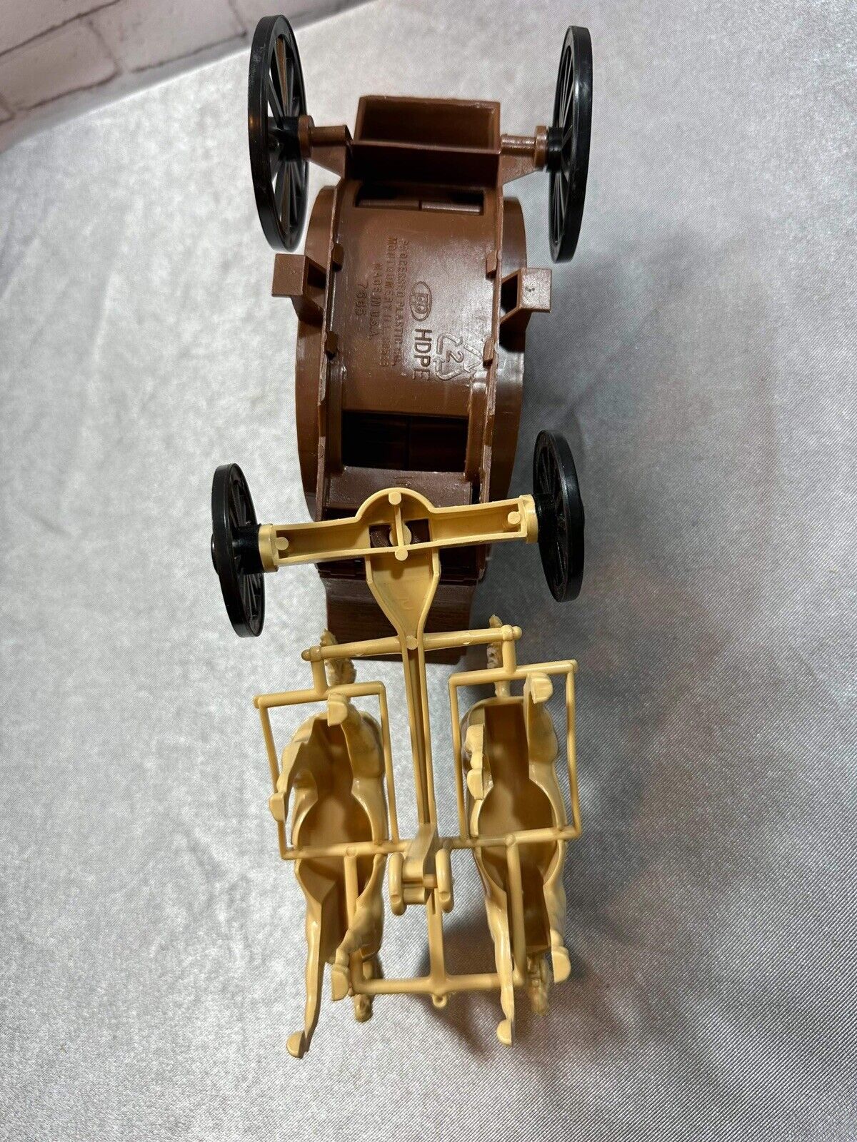 Vtg. Processed Plastic Co 11" Stage Coach w/ Horse USA 7665 Western