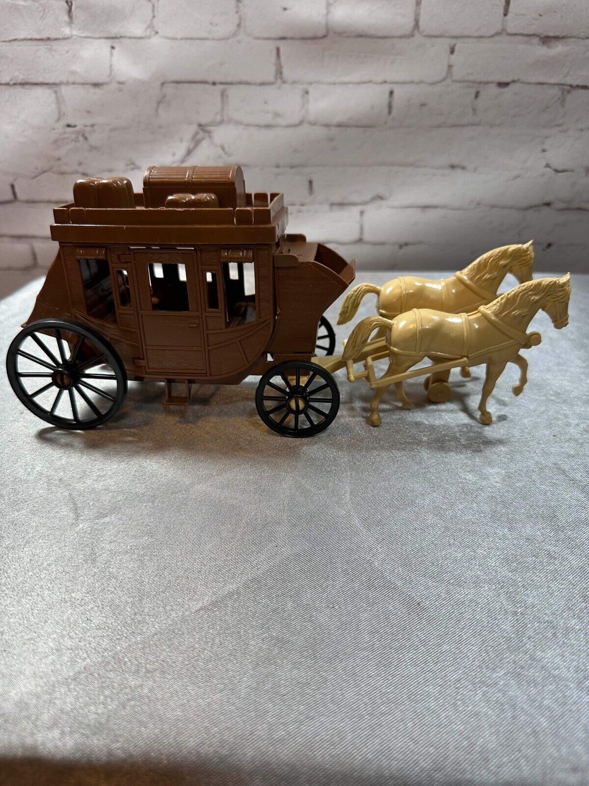 Vtg. Processed Plastic Co 11" Stage Coach w/ Horse USA 7665 Western
