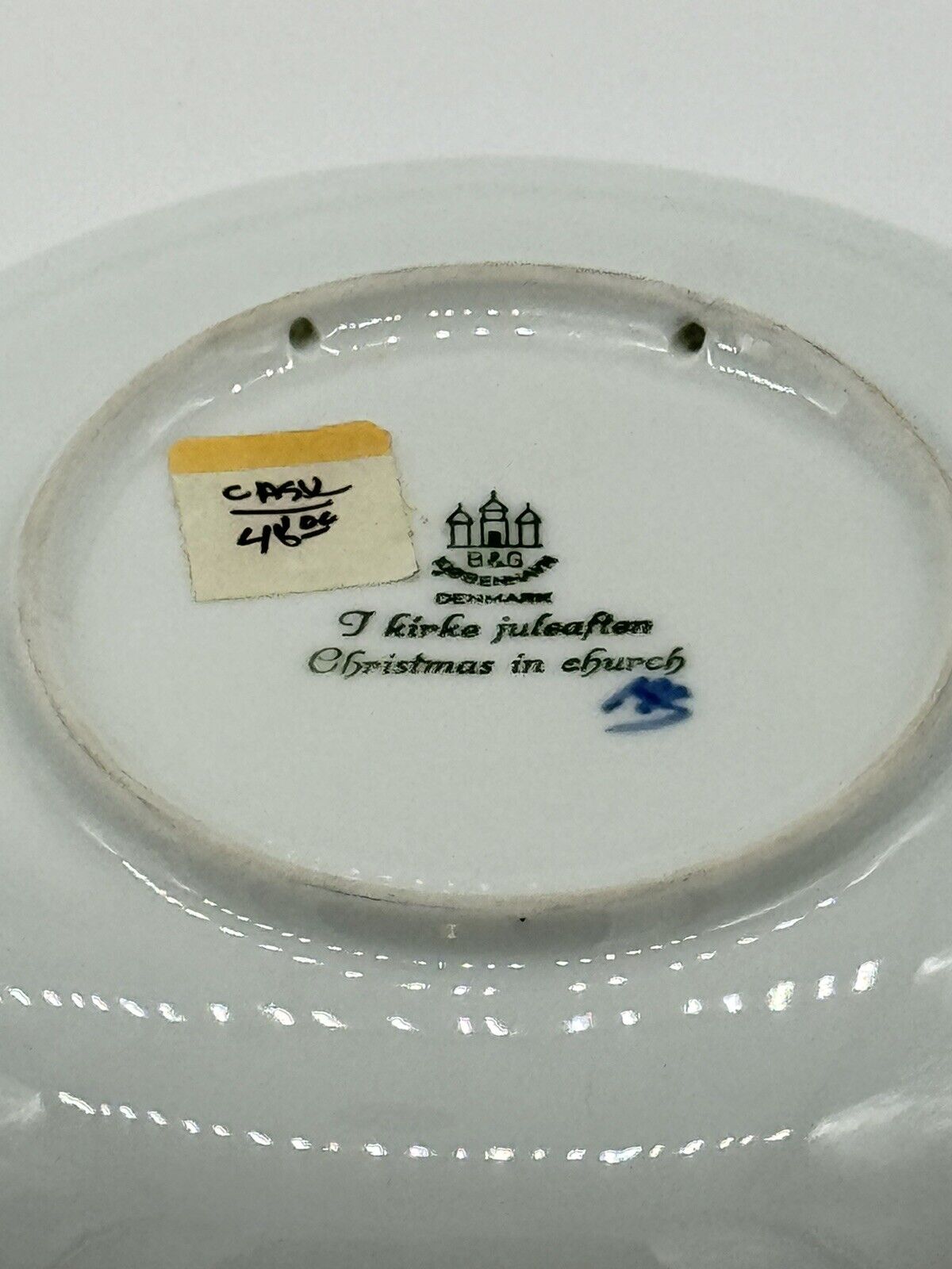 TWO 1969 Royal Copenhagen Christmas in Church Plate I Kirke Juleaften