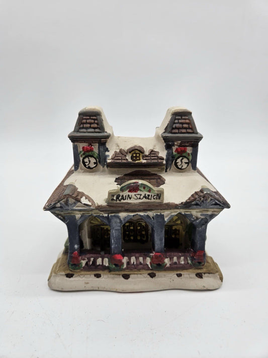 Train Station Christmas Village Wellington Square Ceramic No Light No Box Mini