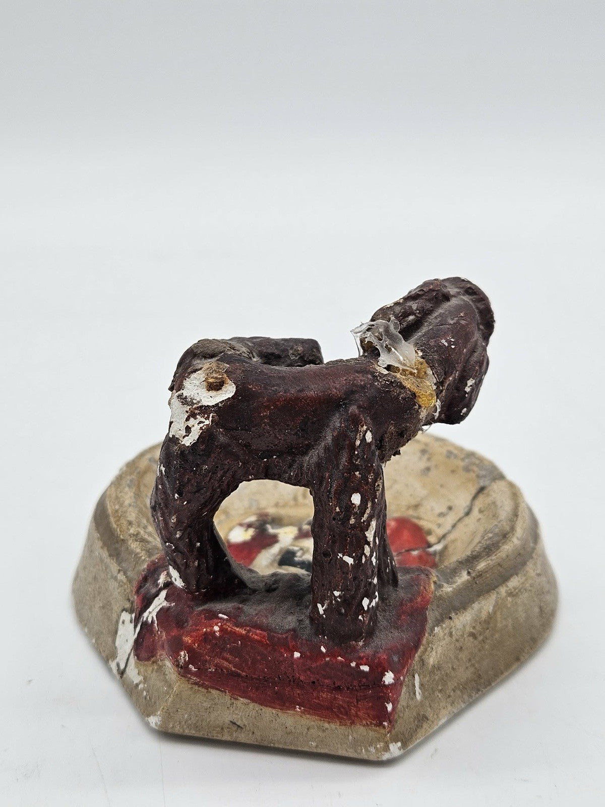 Vintage Folk Art Anti-Nazi Figural Ashtray WWII Era Satirical Piece