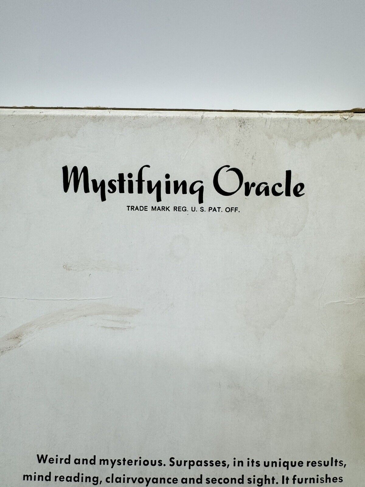 Vintage 1960's Parker Brothers William Fuld Ouija talking board game