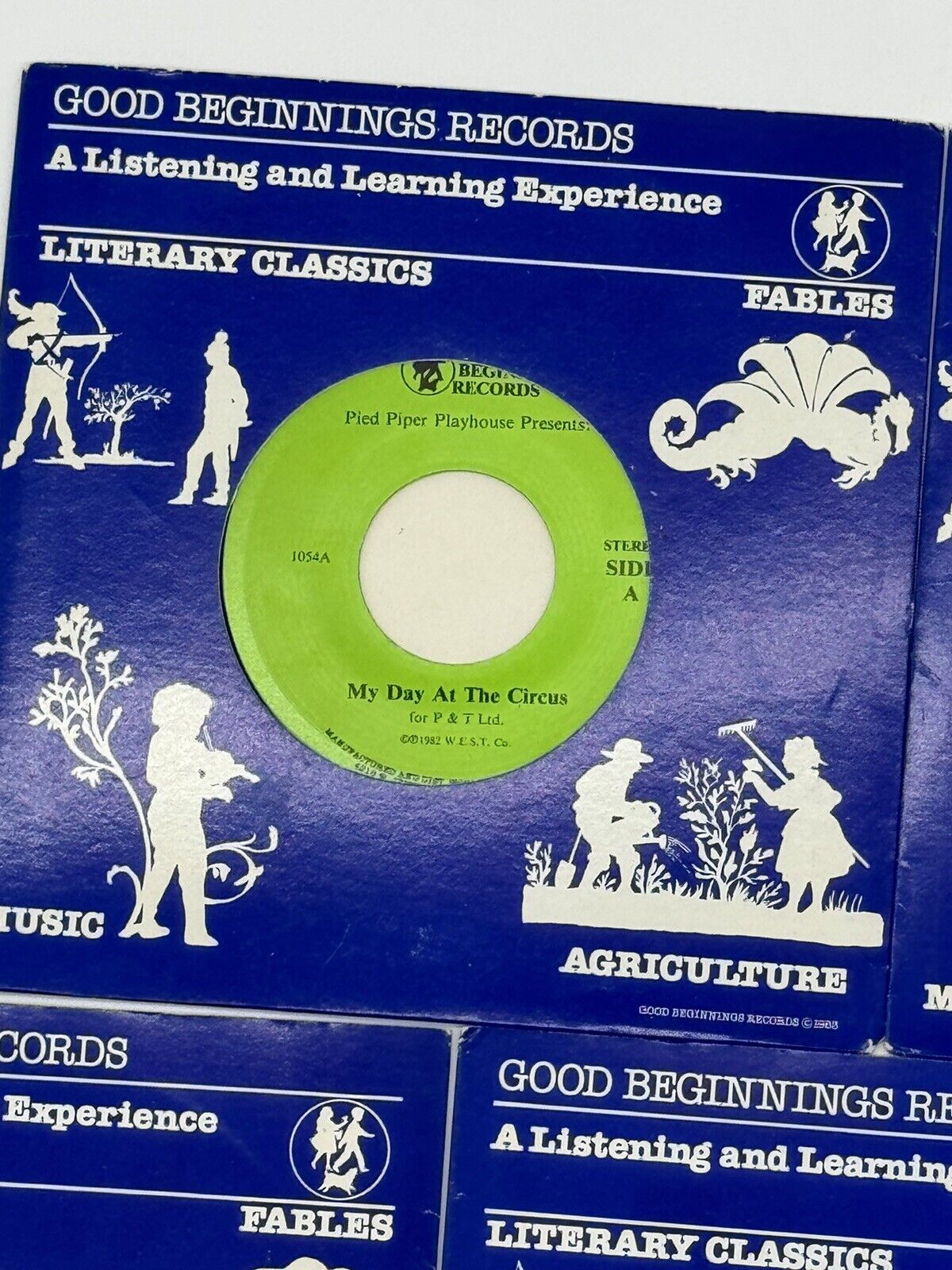 Lot of 5 VTG Good Beginnings Listening & Learning Literacy Classic Story Vinyls