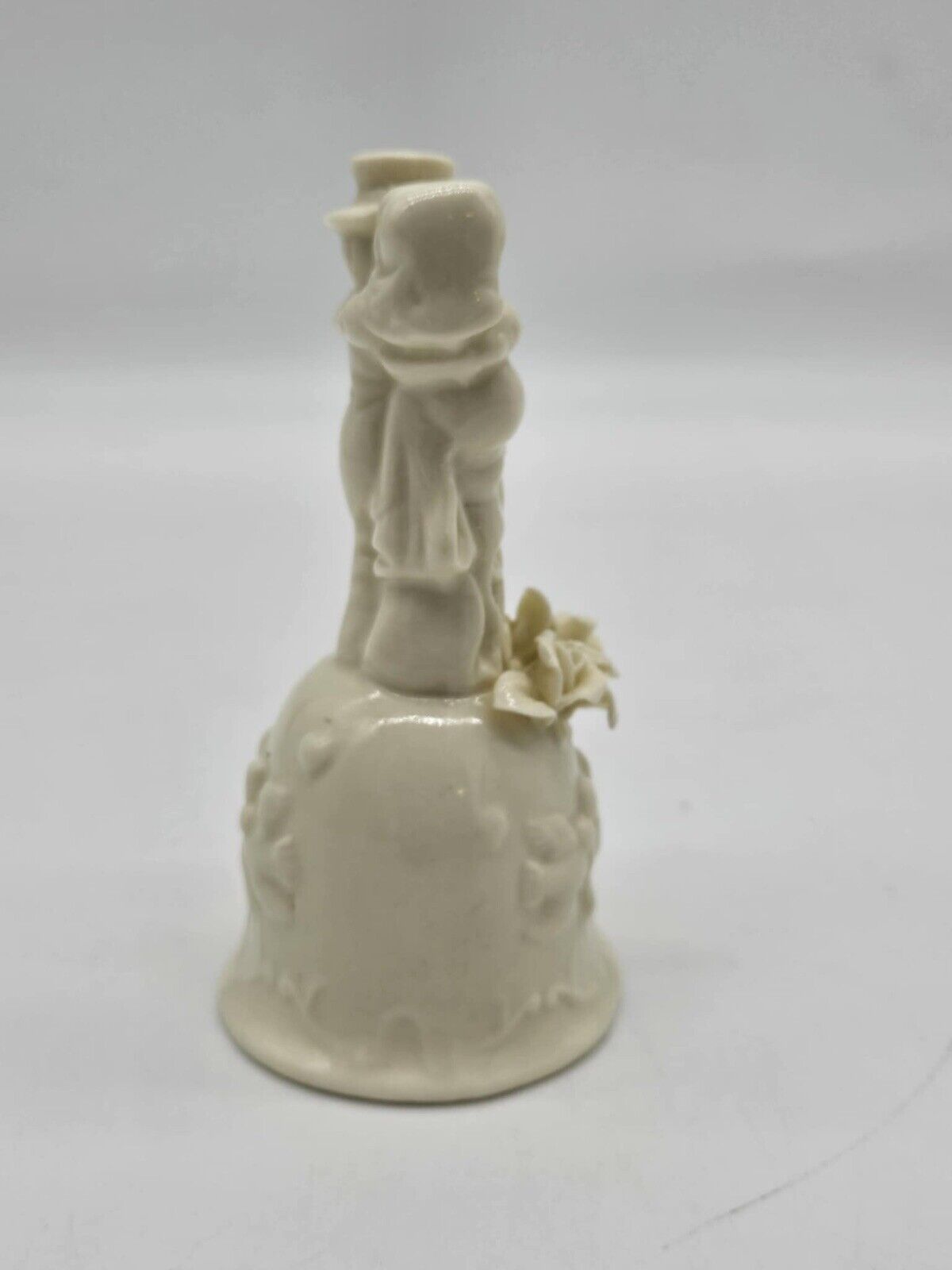 Vintage Bride and Groom Wedding Cake Topper Bell Porcelain Bisque 6”