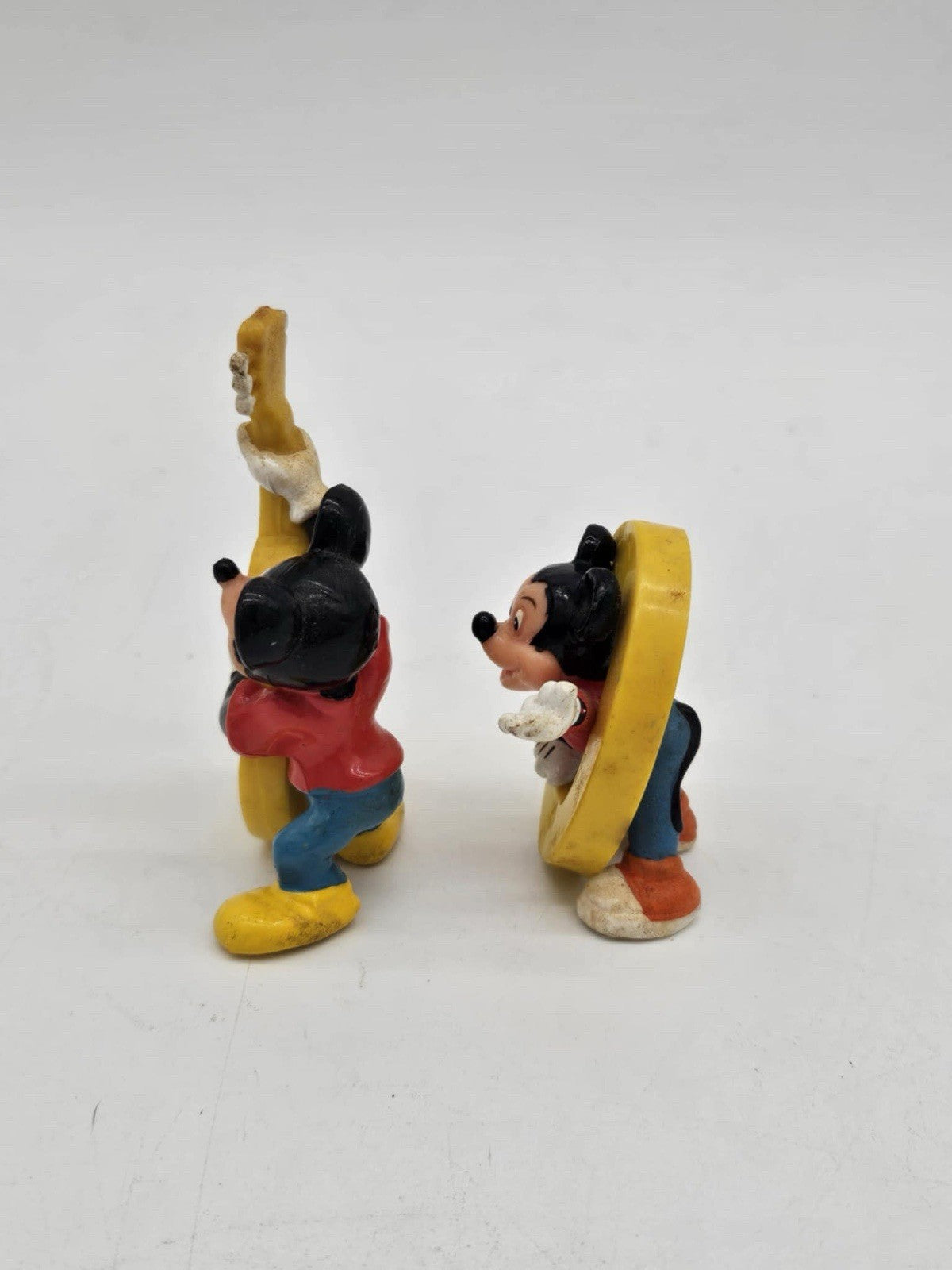 Vtg 80s Applause Disney Mickey Mouse PVC Figures 80th Birthday Cake Toppers 3"