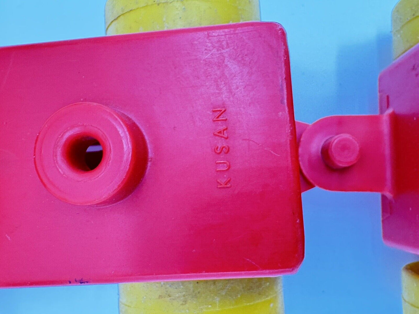 VINTAGE Fire Engine Toy Truck & KLICKITY KLACK Toy Train LOT OF Kusan Inc.