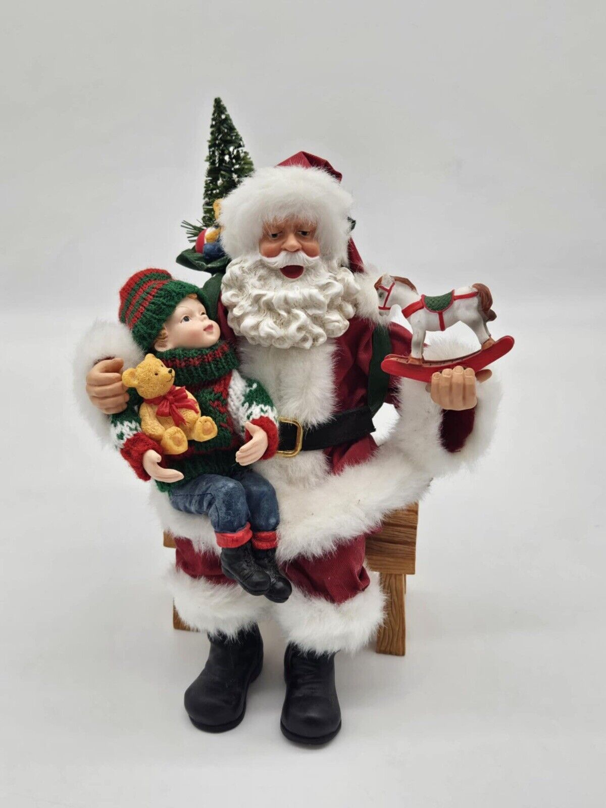 Kohl's St Nicholas Square Sitting Santa Figure Teddy Bear Christmas Decor 24"