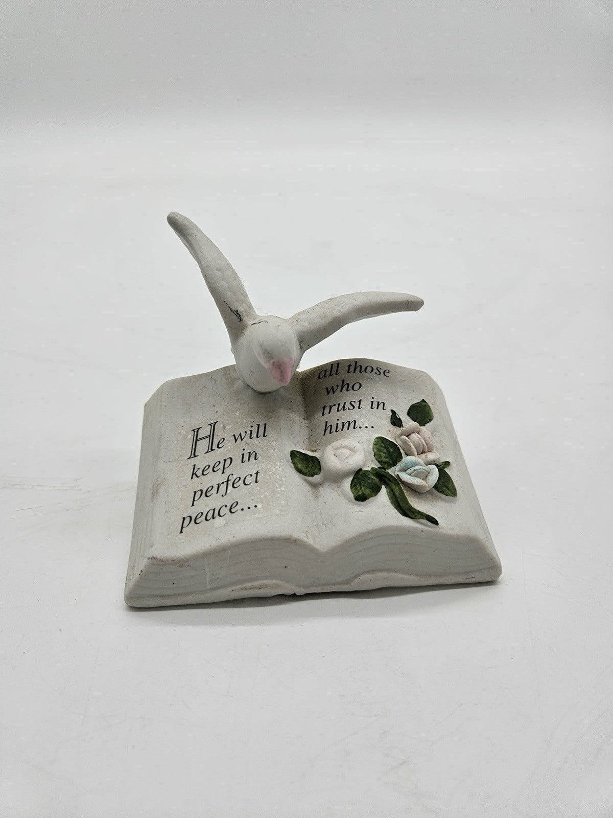VTG Artmark - Porcelain Figurine ‘The Word’ - Dove Perched On Bible