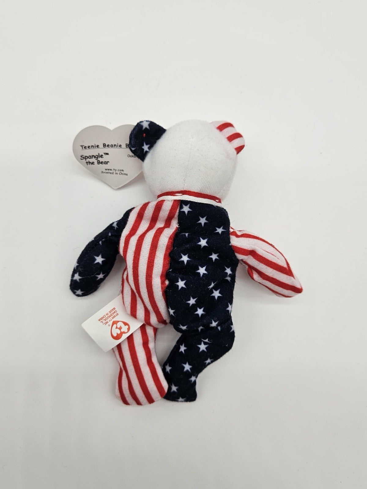 NEW Ty 1999 Teenie Beanie Babies Spangled the Bear Patriotic American Flag