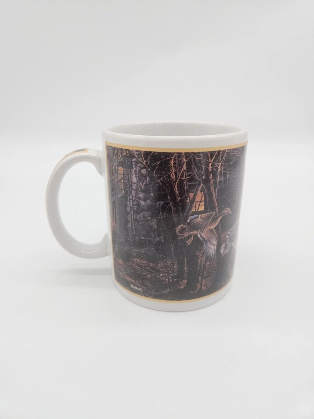 Terry Redlin Mug The Hadley Collection Morning Retreat Fowl Ducks Cabin Hunting