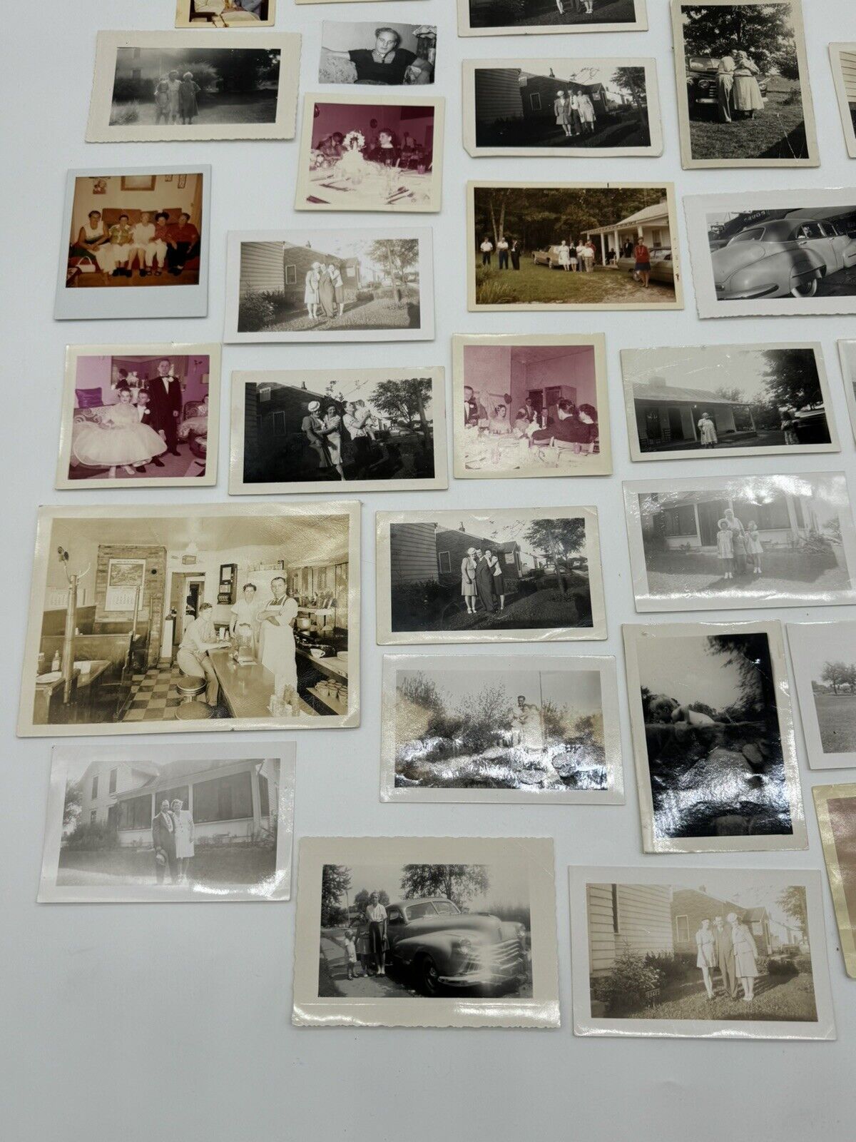 Lot of 40ish Vintage Photos 1940s-50s Pictures ~ Great Art Project Material