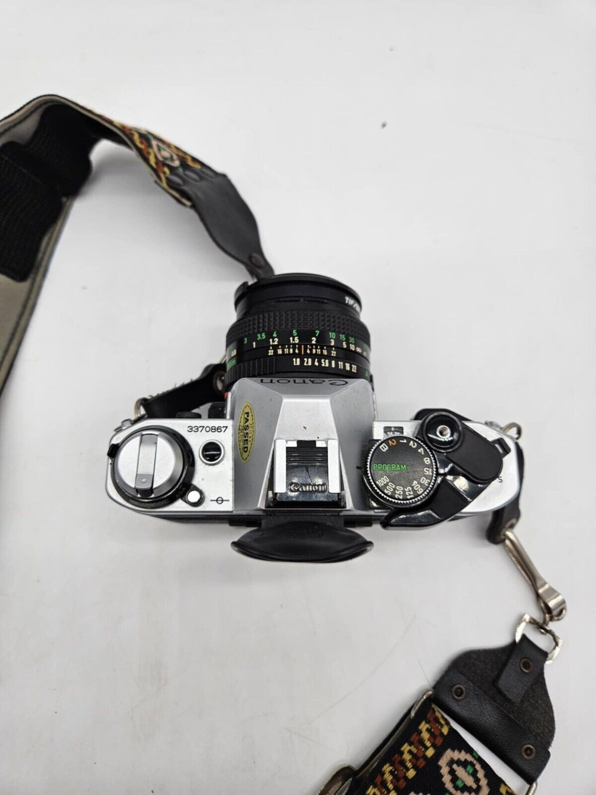 Canon AE-1 Program 35mm Manual SLR Film Camera with 50mm 1:1.8 Lens w/ EXTRAS!!