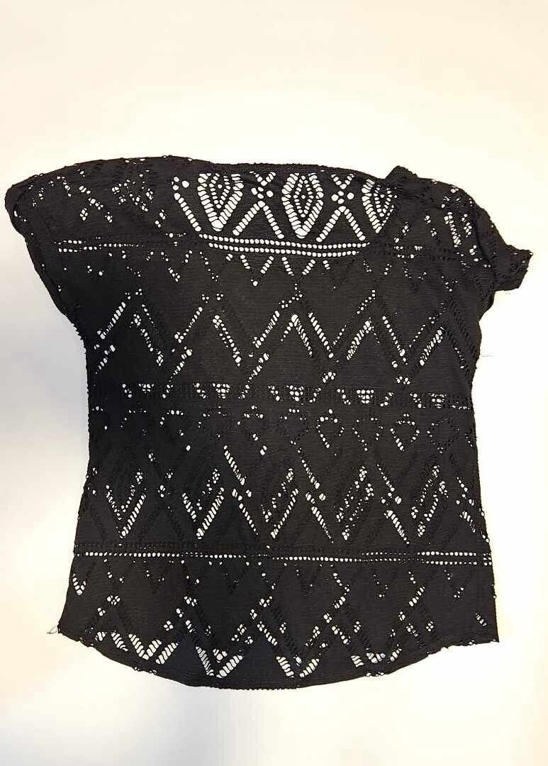 Maurices Shirt Women’s Black Short Sleeve Lace Top - Sz M