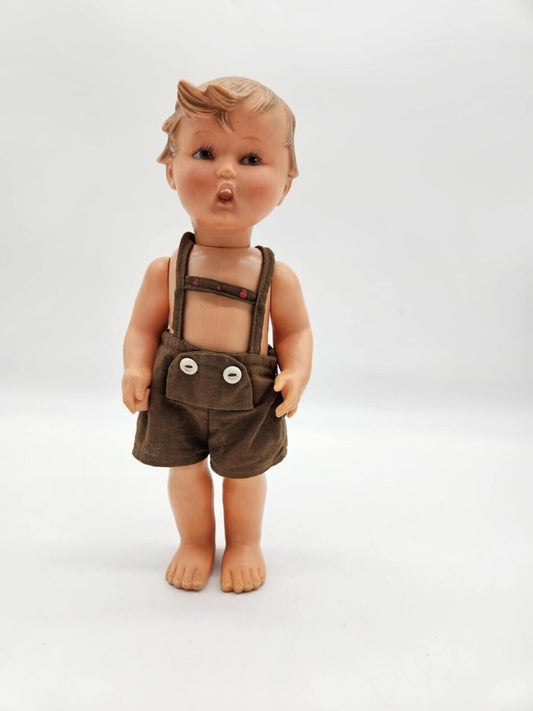 VINTAGE MJ HUMMEL GOEBEL BOY IN LEDERHOSEN 11" DOLL ~ MADE IN WEST GERMANY
