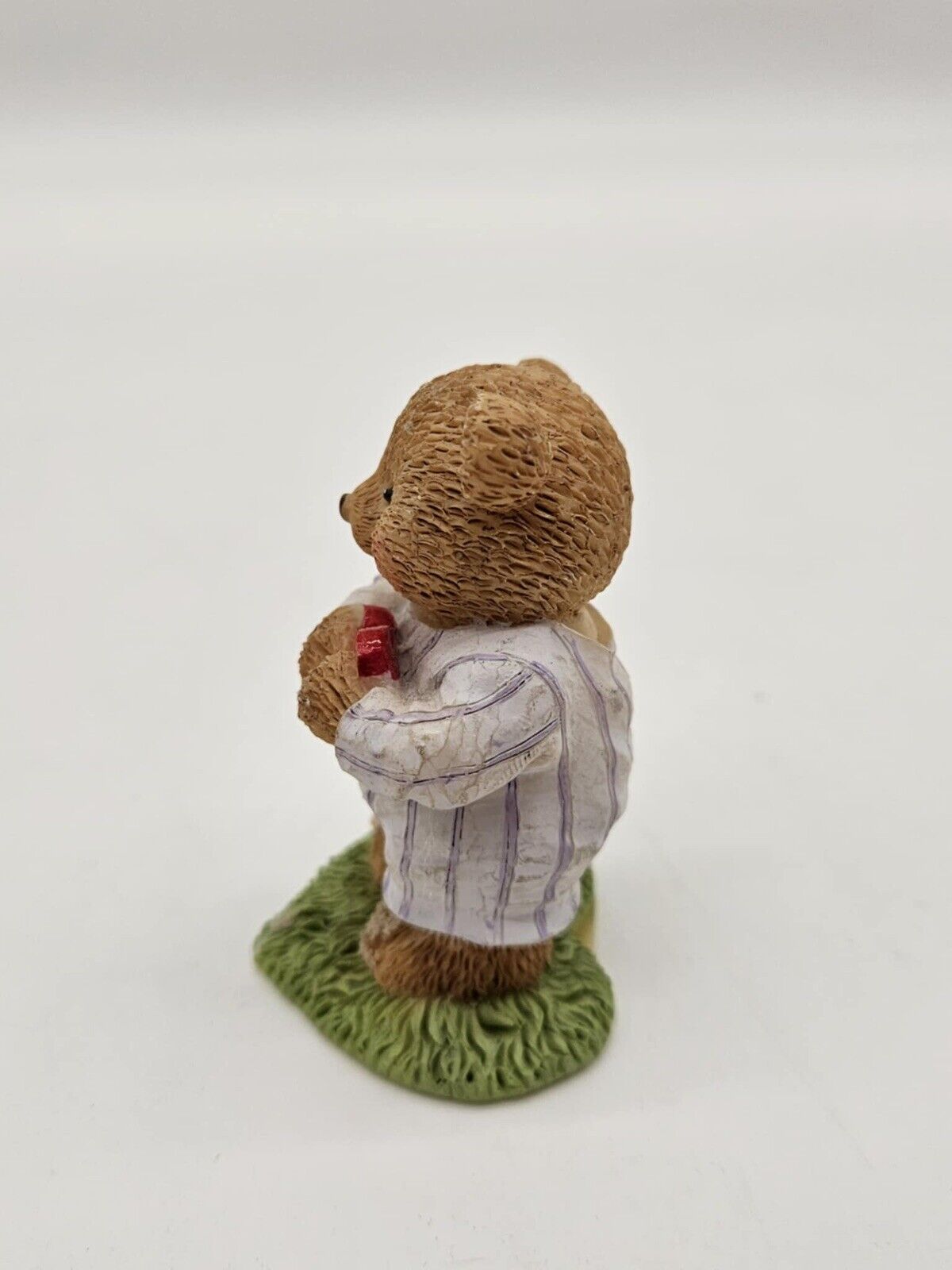 VTG Cherished Teddy Figurine Bear Holding Heart Valentine’s Day Gift 2” X 3”