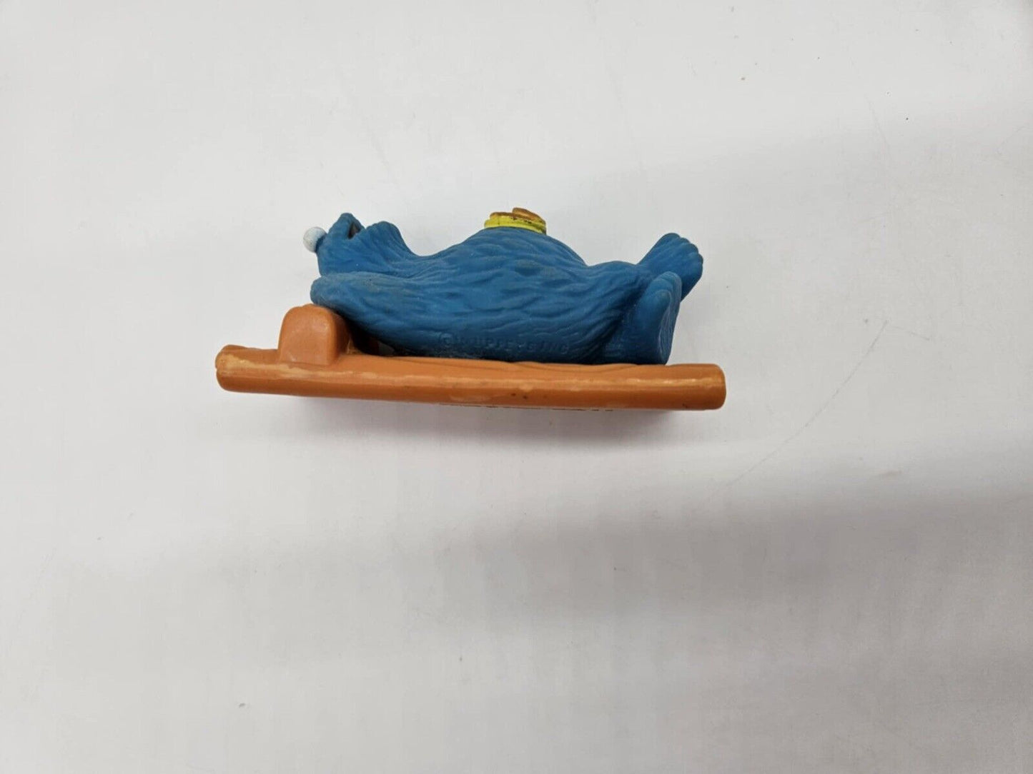 Sesame Street Cookie Monster On Raft Figure 3.5" PVC Figure Tyco 1997 Jim Henson