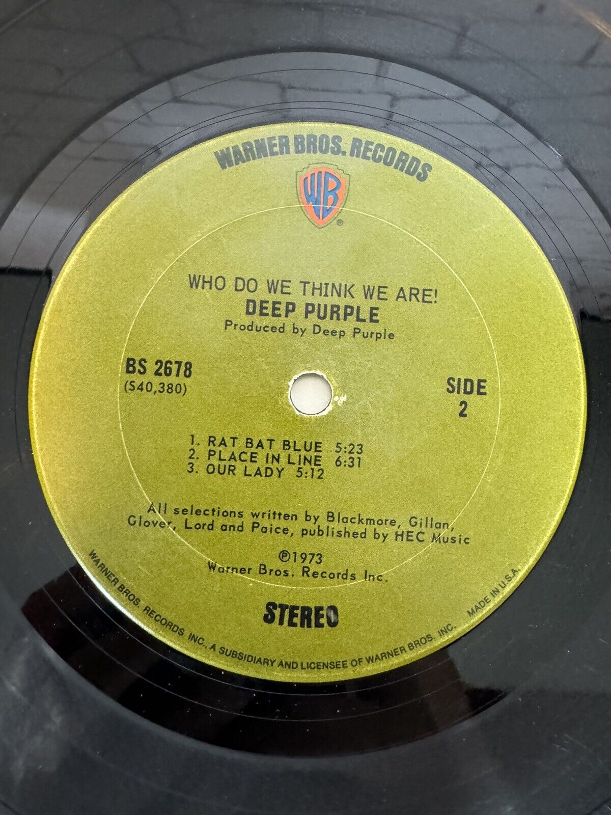 Deep Purple Who Do We Think We Are lp Original 1970 Gatefold WS 1877