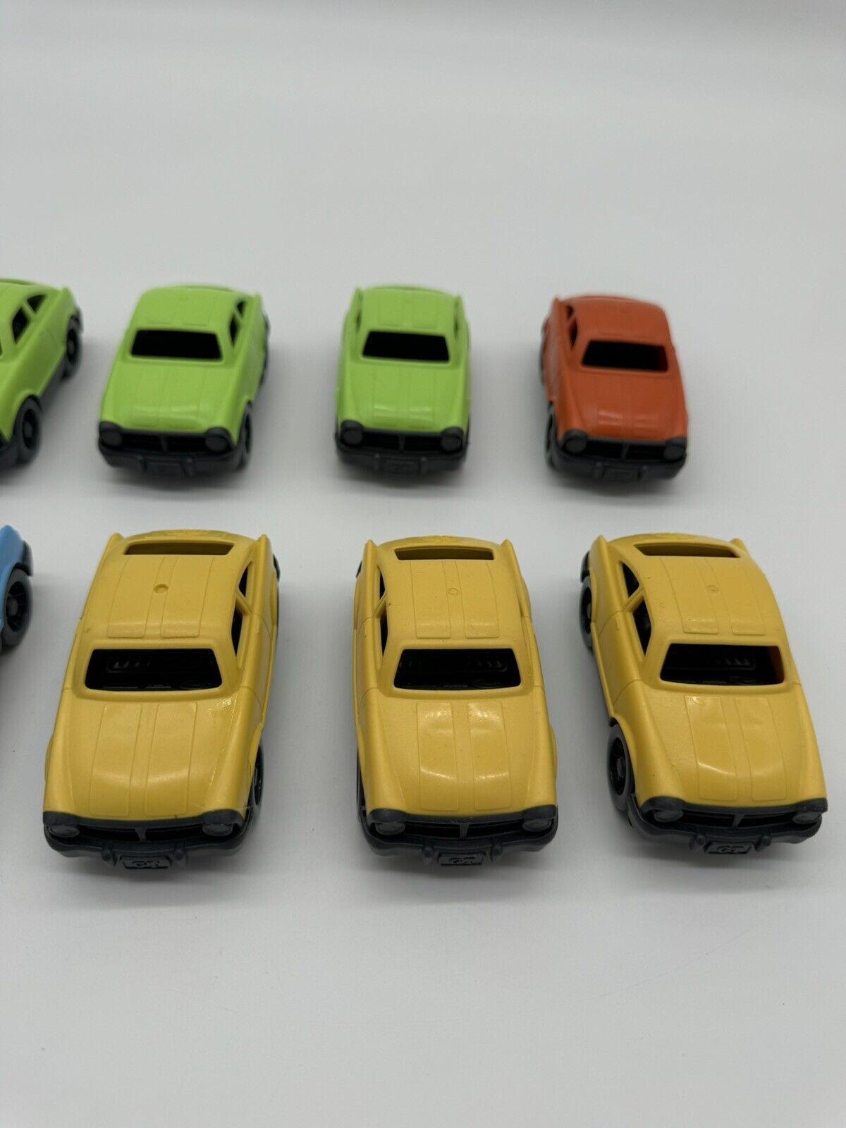 Lot of 10 Green Toys Mini Car 4” Miniature GT Yellow, Red, Blue & Green