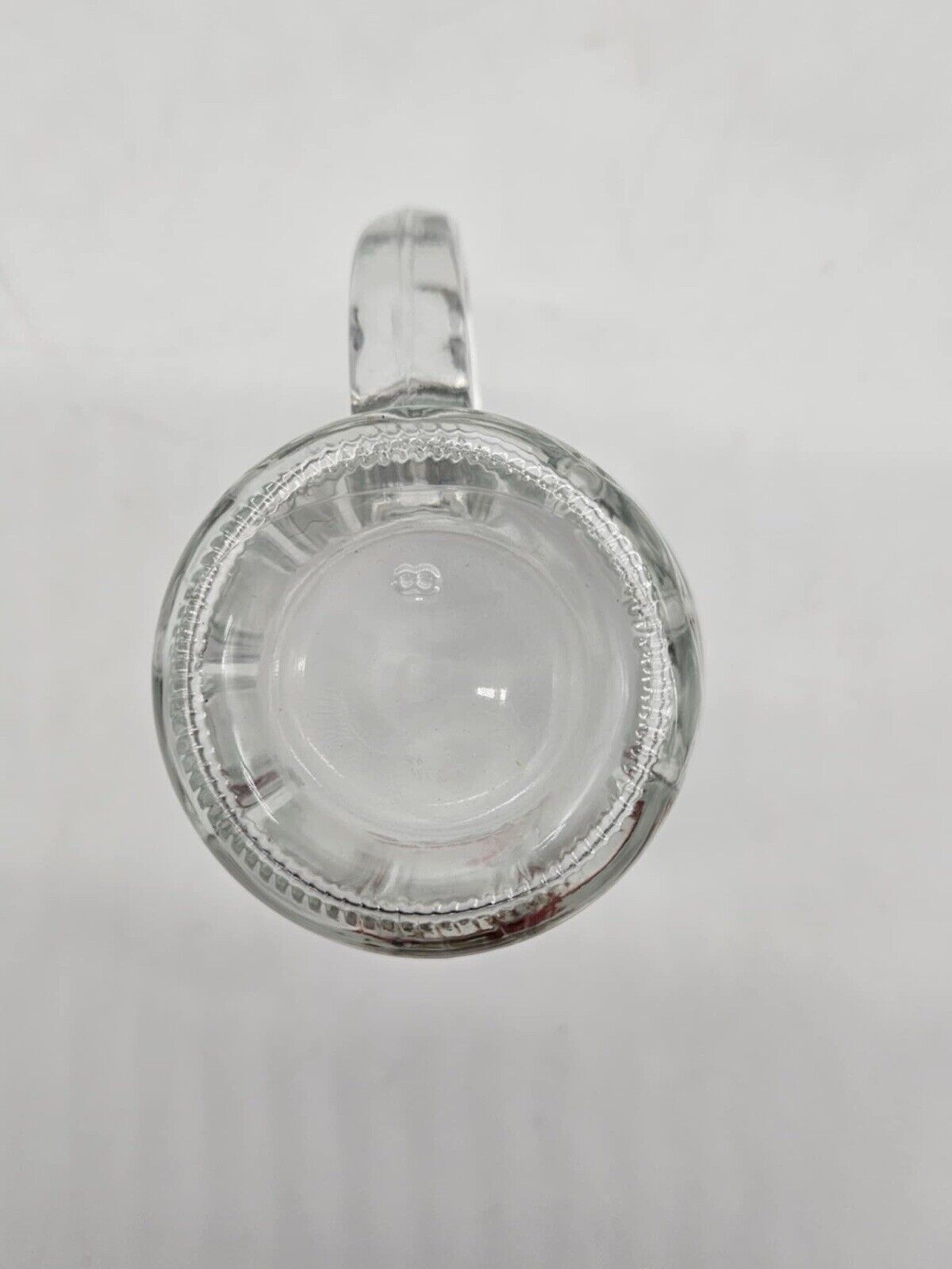 Dortmunder Union Bier Clear Thumbprint Glass Beer Mug 0.2L W Germany Vintage