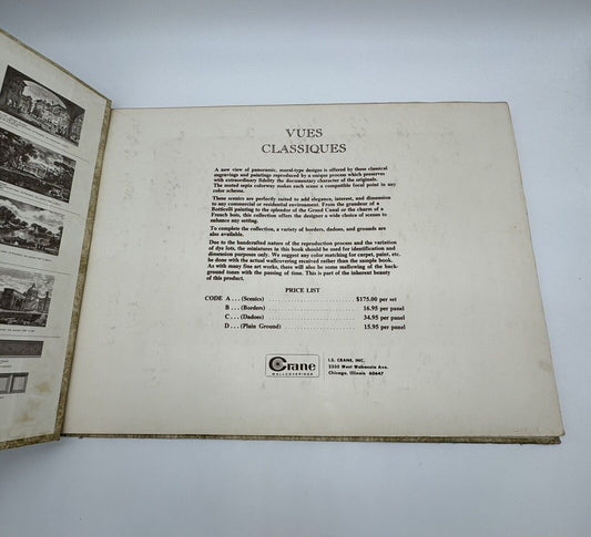 Antique Vintage I.S. CRANE, INC. Wall Coverings Ordering HC Book
