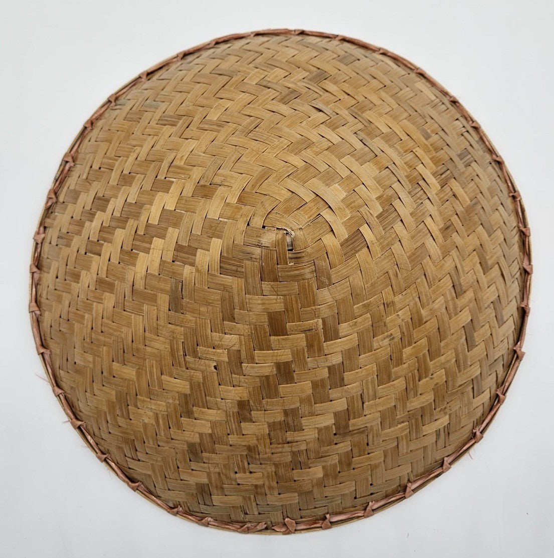 Vintage Woven Asian Rice Hat Bamboo Conical Farmer Hat