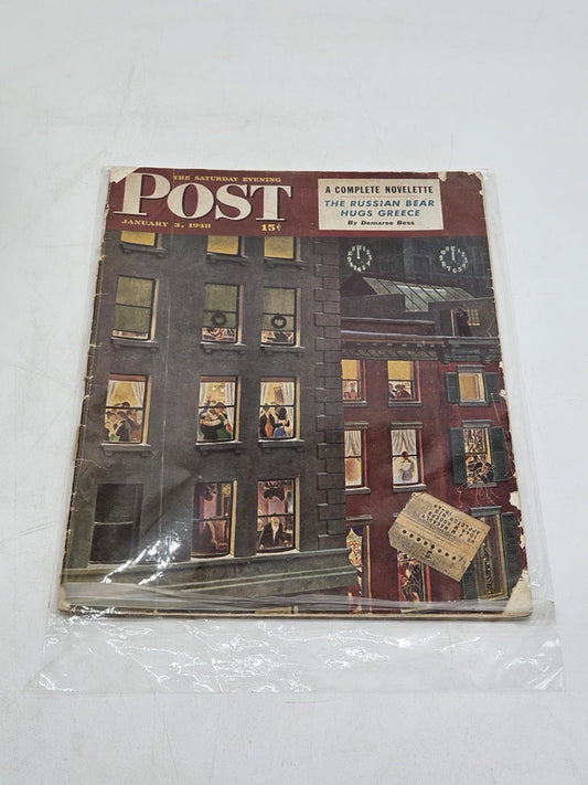 Jan. 1948 Post Magazine. Illustrated Cover by J. Falter. Studebaker Regal DeLuxe