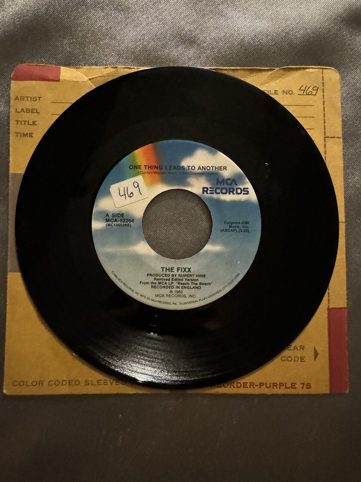 THE FIXX ONE THINGS LEADS TO ANOTHER/OPINIONS 45 RPM~1983 MCA RECORDS MCA 52264