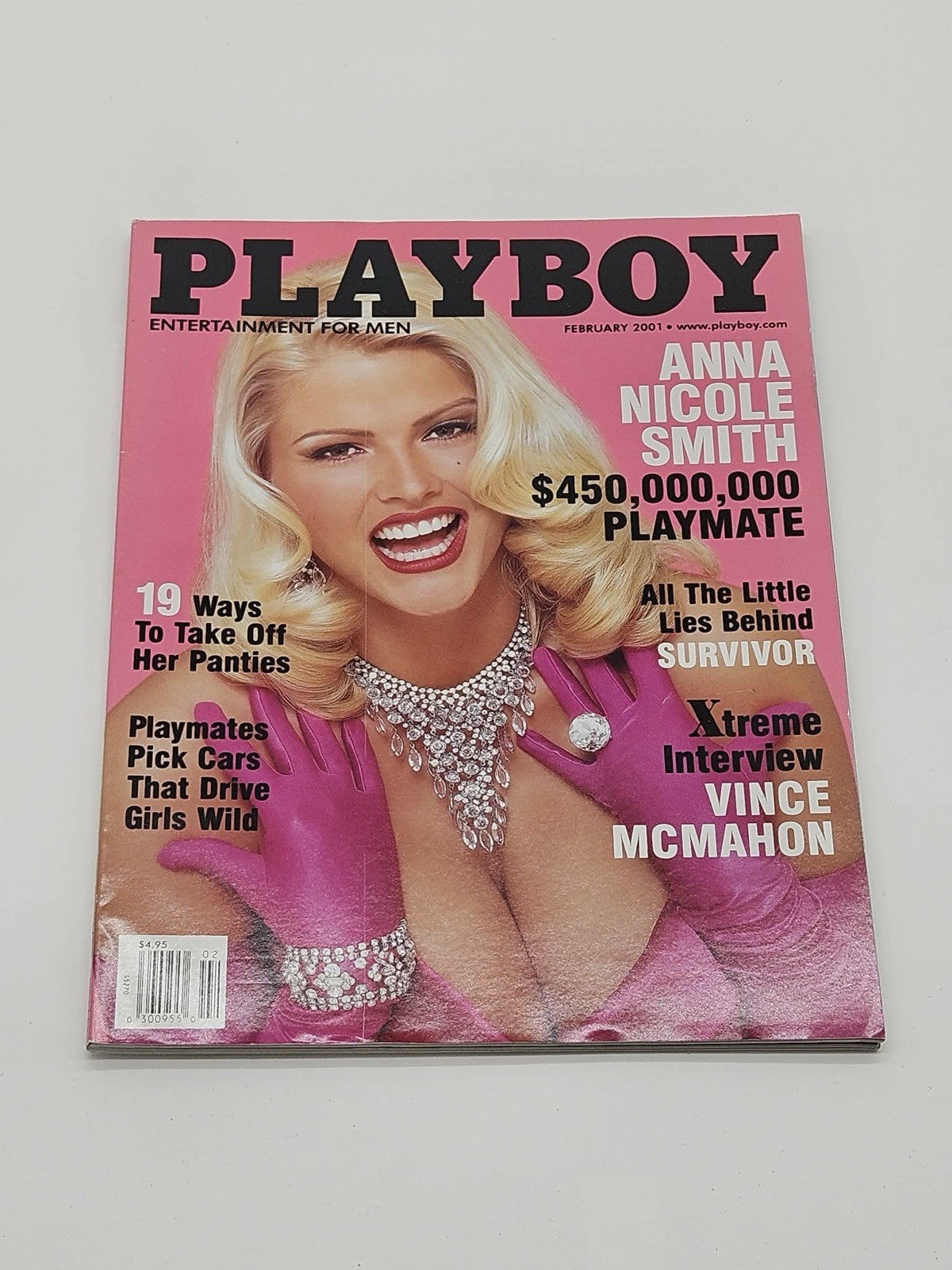 Playboy Magazine February 2001 Anna Nicole Smith Centerfold Intact Solid Issue