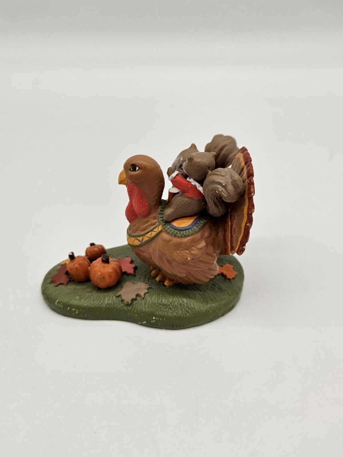 Avon Magical Carousel Turkey Mr. Squirrel Hold On Tight Thanksgiving Signed G34