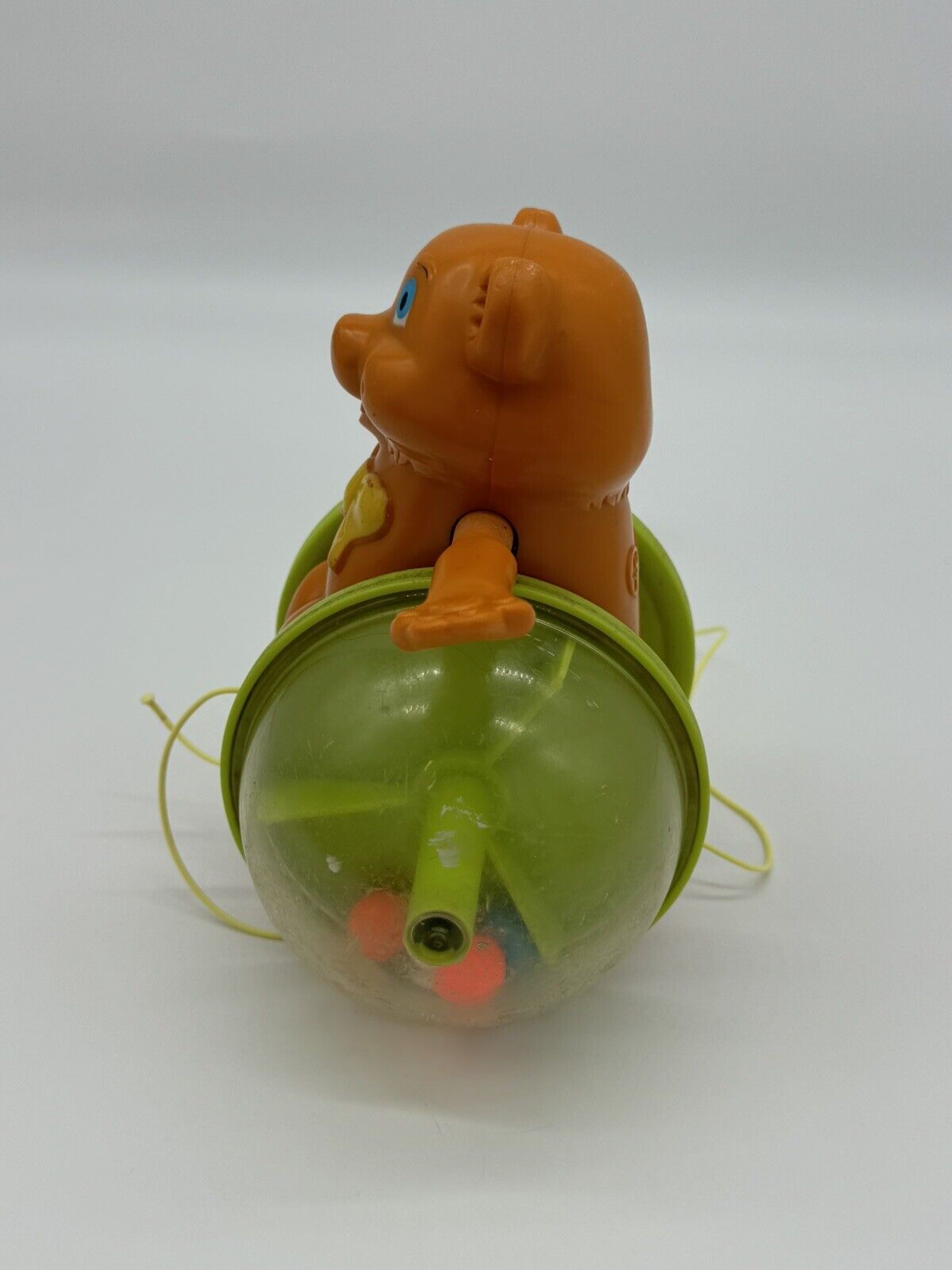 Fisher Price Vintage 1978 Bear Pull Toy - Very Much Played W/ Condition