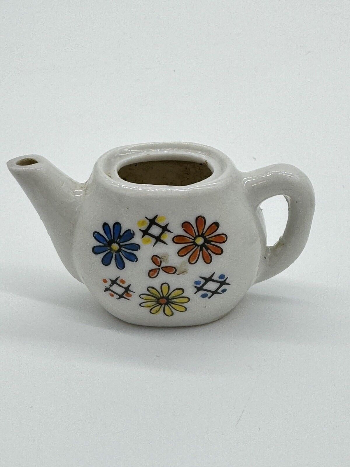 Tea Set Vintage Miniature Toy Japan Red Flower Design 4-Piece