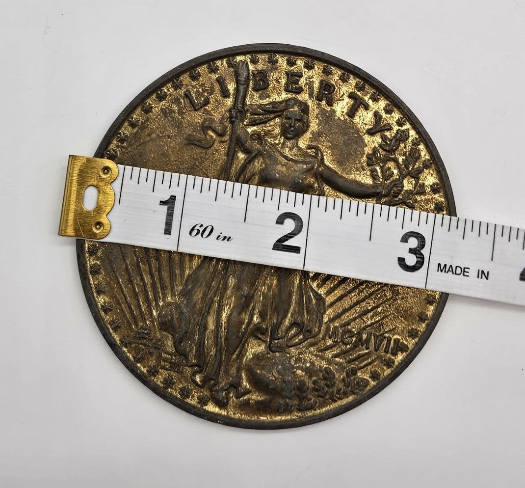 Oversized Saint-Gaudens Double Eagle Giant Fantasy Coin Medal