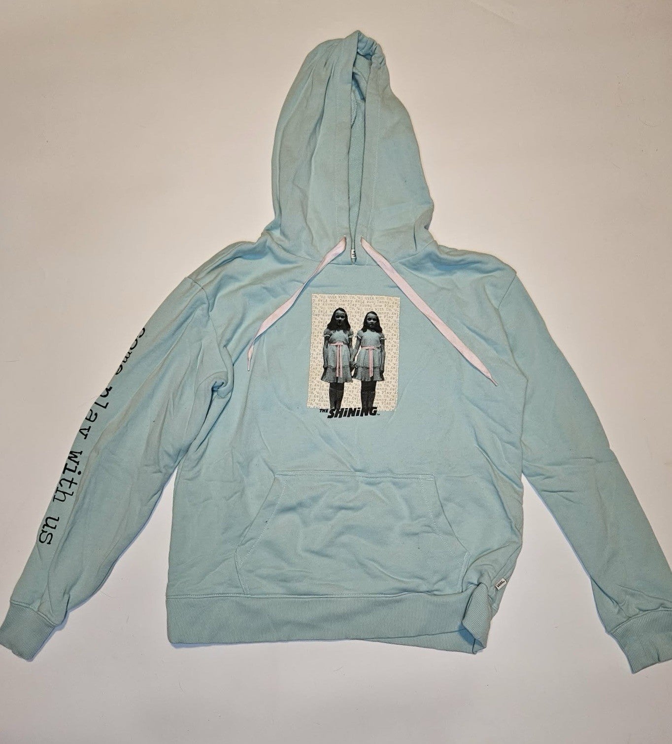 Vans x The Shining Light Blue Pullover Hoodie Twins Graphic Size M