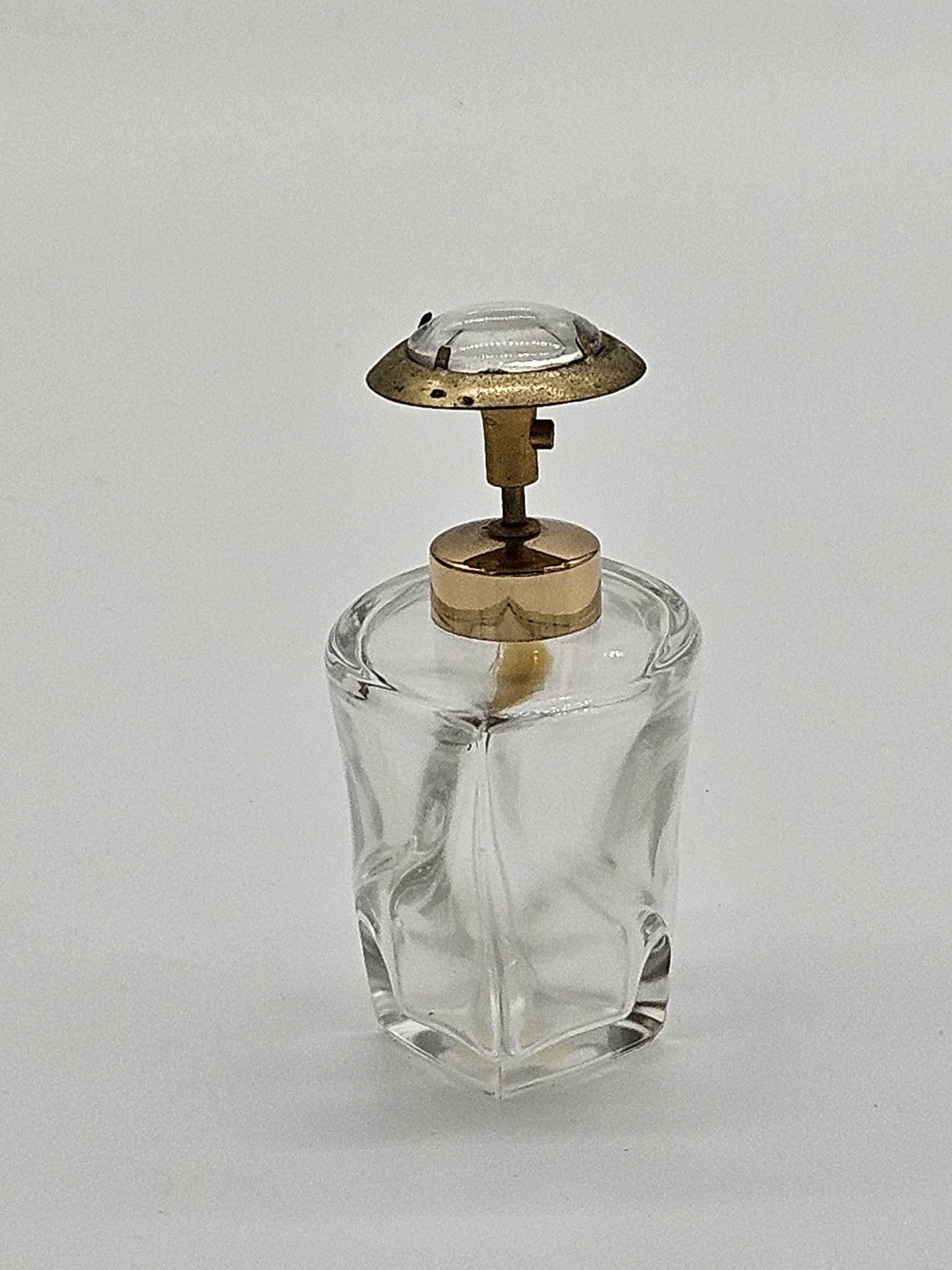 Art Deco Clear Crystal/Decorative Glass Antique Perfume Bottle