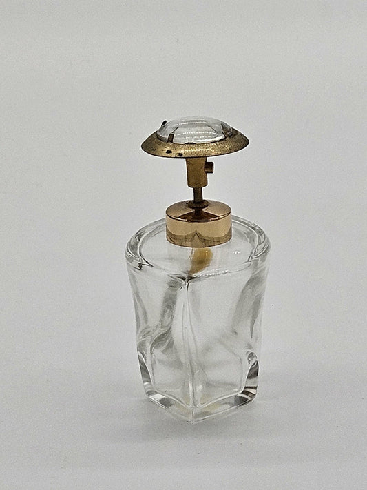 Art Deco Clear Crystal/Decorative Glass Antique Perfume Bottle
