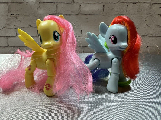 My Little Pony G4 FiM 3" Articulated Explorer Fluttershy & Rainbow Dash VCTY