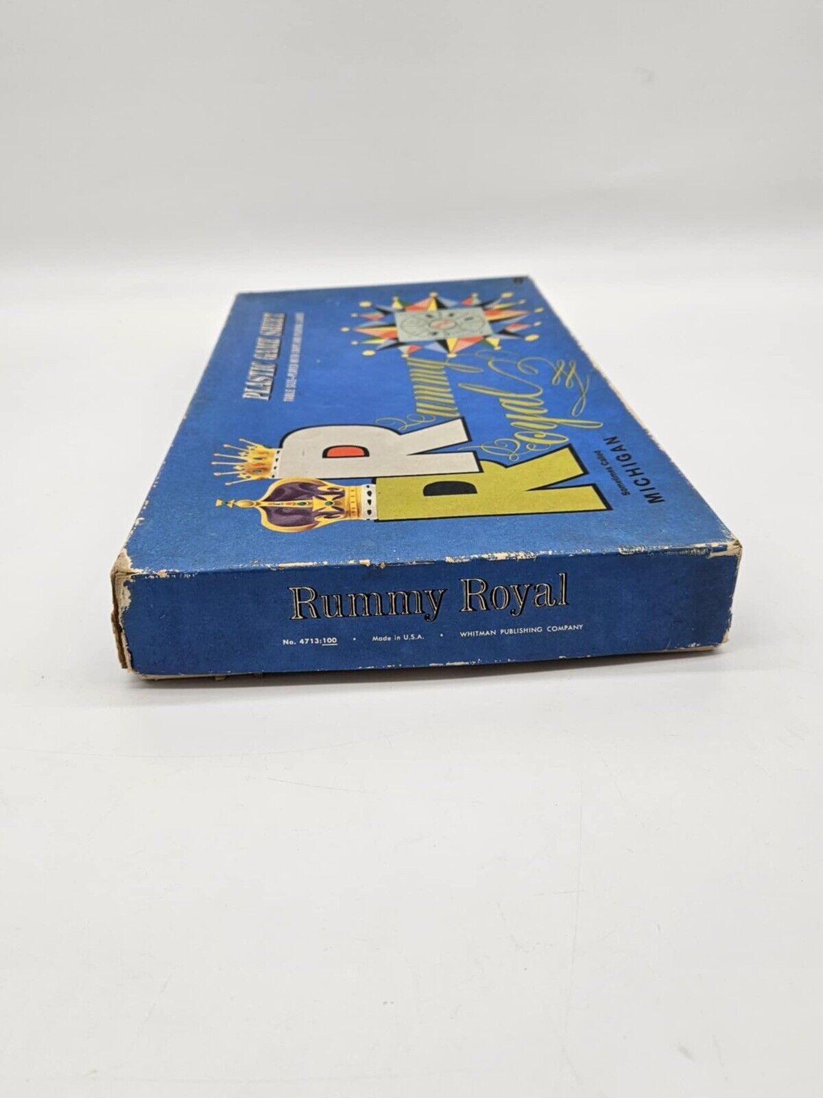 Vintage 1960's Whitman Publishing Company Rummy Royal Mat Game Sheet in Box 4713