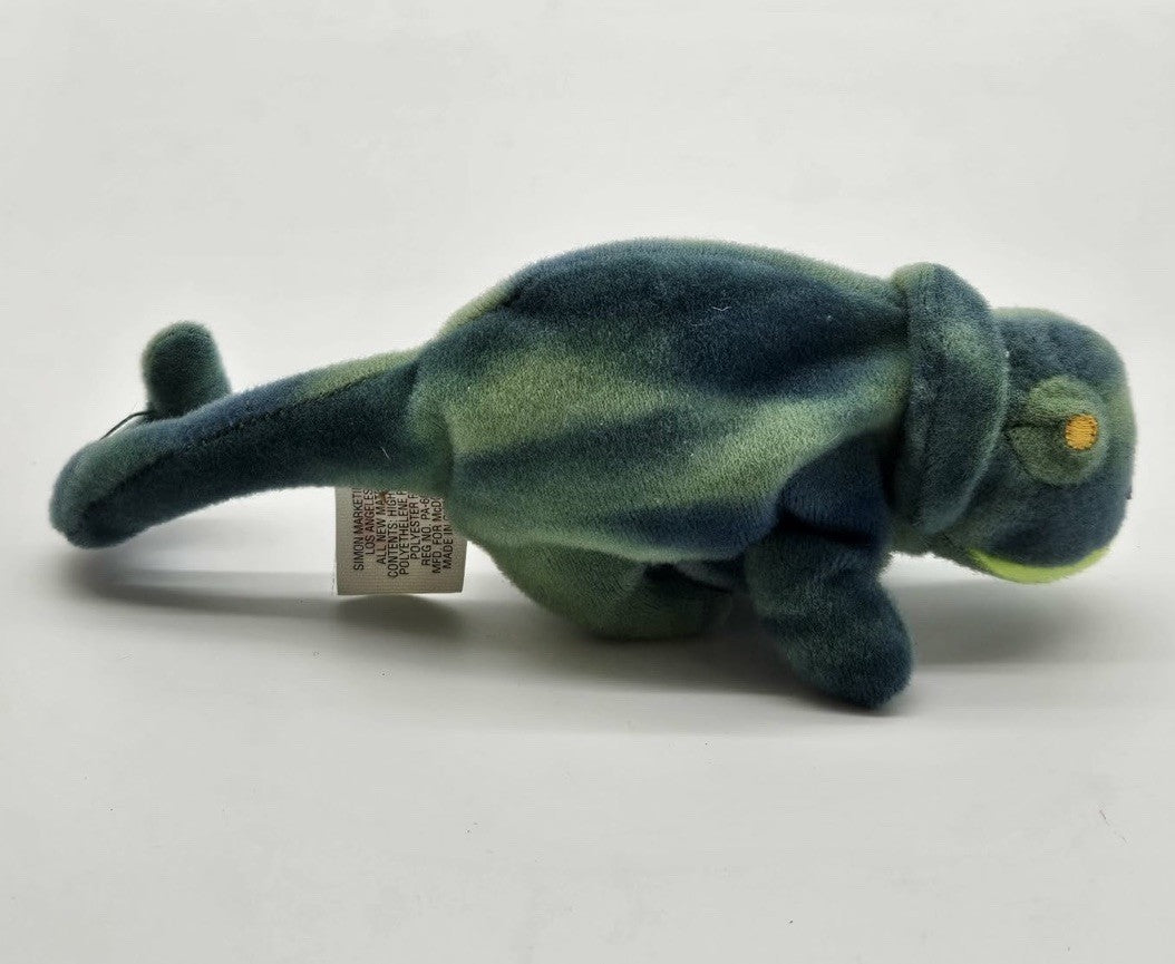 Ty Beanie Baby 9 inch Rainbow The Iguana Chameleon Toy
