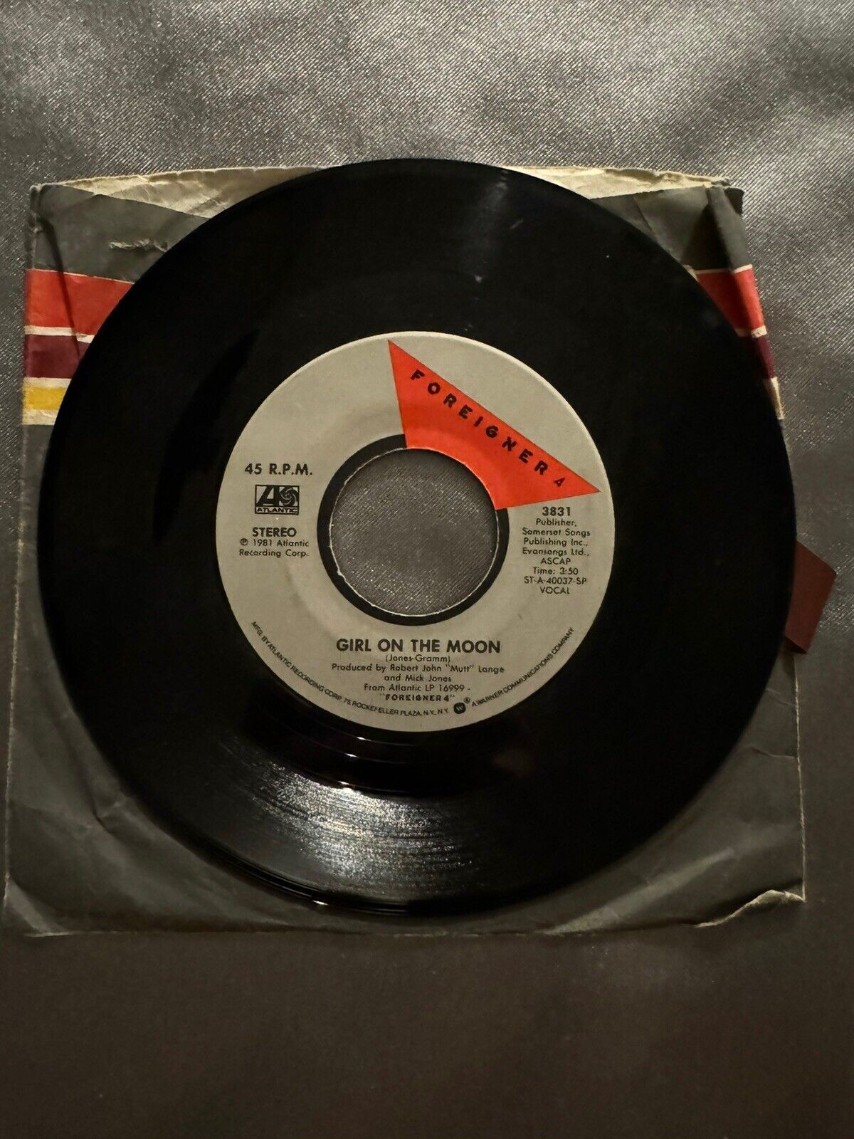 Foreigner – Urgent/Girl on the moon 1981 7" Single 3831