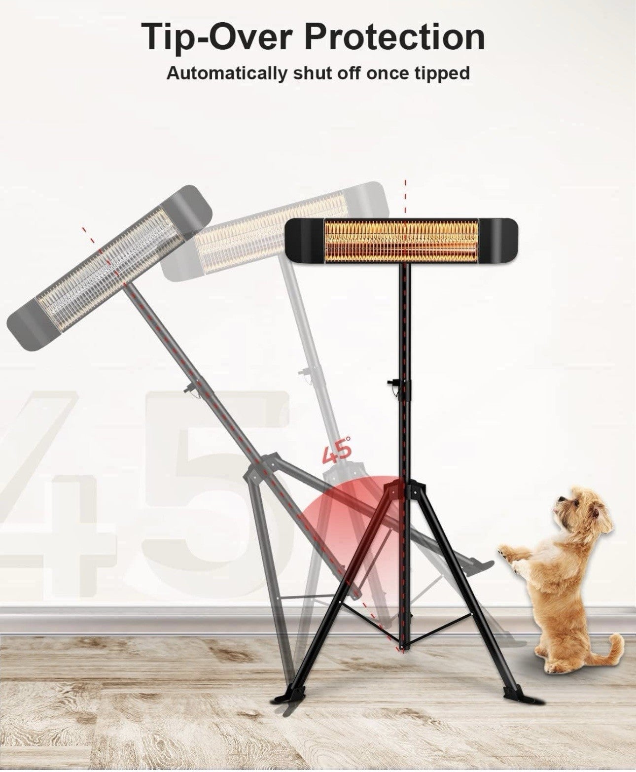 Infrared Electric Patio Heater Indoor/Outdoor Portable Wall/Garage Heater