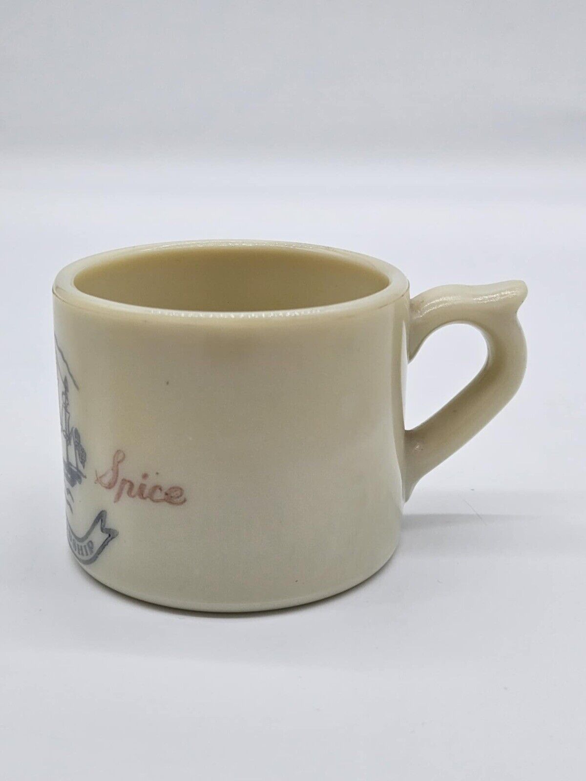 Vintage Old Spice Shaving Mug Ship Friendship Early American Shulton Glass