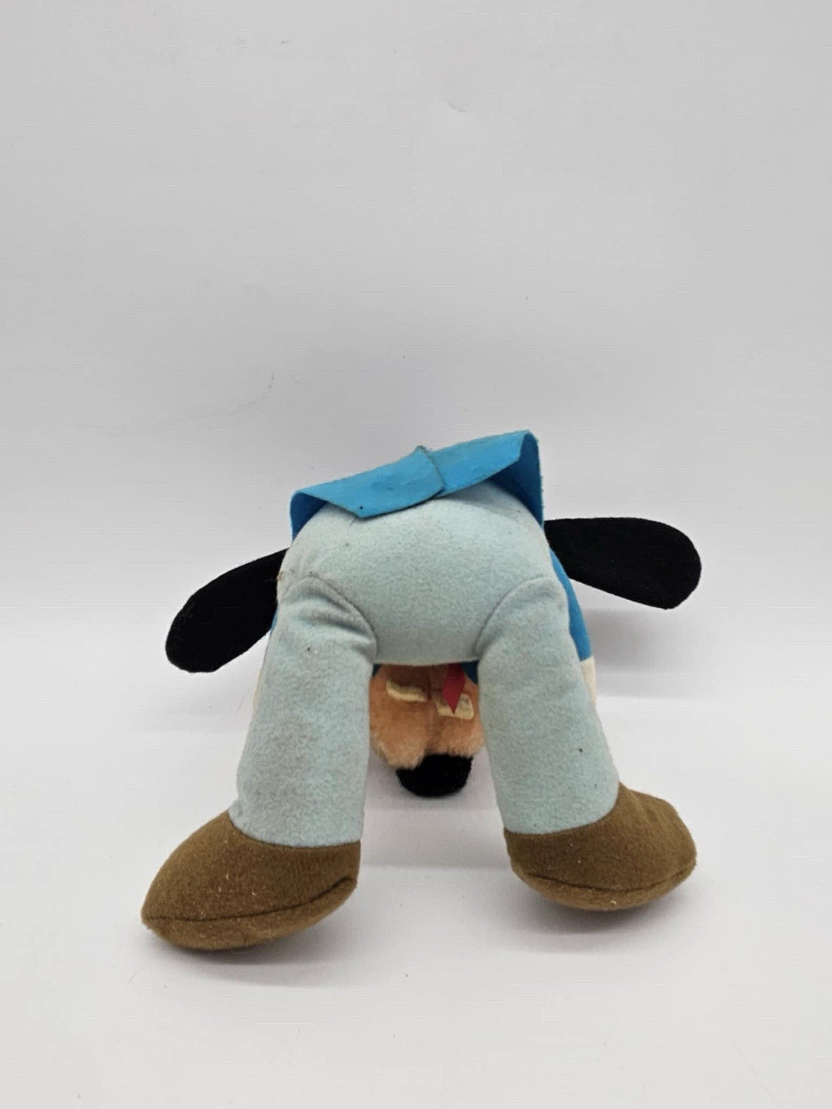 Disney Mickey's Christmas Carol Goofy Plush Stuffed Animal Vintage Toy Blue 7"
